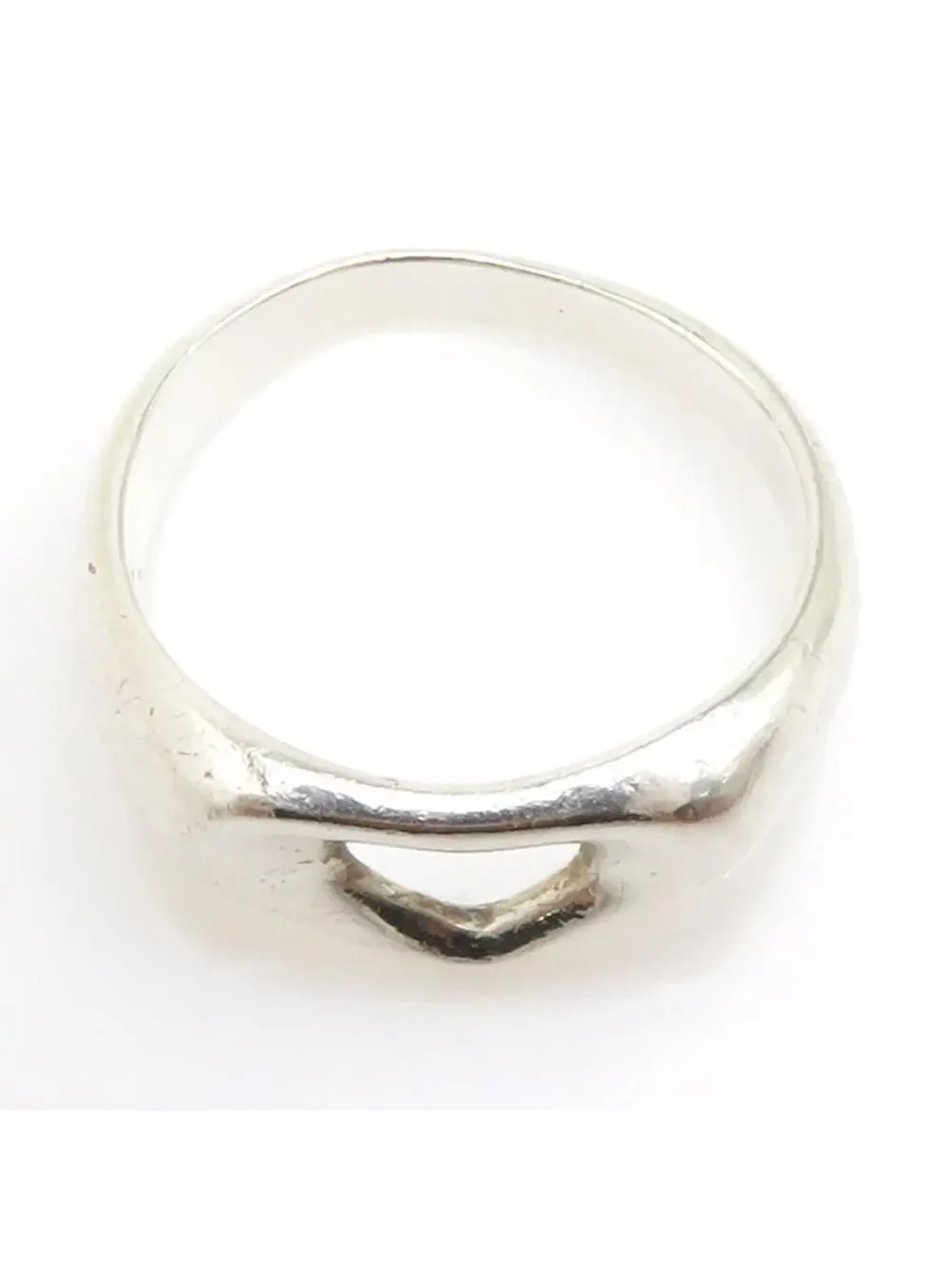Auth Tiffany&Co. Open Heart Ring Silver #293895T98B